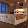 Postel STILVORA s úložným prostorem 160 × 200 cm s policemi Náhled obrázku produktu 4
