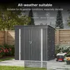 BEALIFE Metall-Gerätehaus 195x130x180 cm mit Bodenrahmen & Produktbild-Vorschau 5