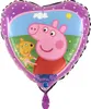 Peppa Pig - Palloncino in foil a forma di cuore 45 cm Anteprima dell’immagine prodotto 1