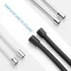 A product image showcasing two silver shower hoses and two black and white shower hoses, with text overlay. Produktbild-Vorschau