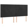 The Living Store Kopfteile 4 Stk. Schwarz 100x5x78/88 cm Produktbild-Vorschau 2
