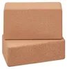 Blocchi per yoga Relaxdays, set da 2, blocchi in sughero, Anteprima dell’immagine prodotto 1