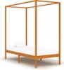vidaXL Himmelbett-Gestell Honigbraun Massivholz Kiefer 90 x Produktbild-Vorschau 7