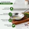 Set de 2 poêles de cuisson 24/28 cm en inox sans  Voir les images du produit 3