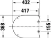 DURAVIT 0023590000 Univ.WC-Sitz a D Tief 432mm Ülap Anteprima dell’immagine prodotto 3