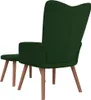 vidaXL Relaxsessel mit Hocker Dunkelgrün Samt Produktbild-Vorschau 3