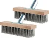 Robuster Drahtbesen 2 Stück 30cm mit Holzgriff für Produktbild-Vorschau 1