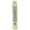 A wooden thermometer with a blue liquid column, showing temperature readings in Celsius. Náhľad obrázku produktu