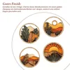 4 Stück Holz Boho Wand Deko, Wanddekoobjekt Runde Bauernhof Produktbild-Vorschau 4