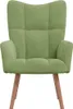 vidaXL Fauteuil relax vert clair velours Voir les images du produit 2