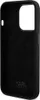 A black iPhone case is shown from a side angle. Produktbild-Vorschau