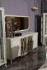 Design Esszimmer Set 8tlg Esstisch Stuhl Kommode Vitrine Produktbild-Vorschau 3