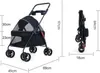 Hundebuggy Klappbar Katzenbuggy mit Federung Leicht Blau Produktbild-Vorschau 9