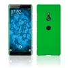 A green phone case is shown from the front and back, with a phone inside the front view. Produktbild-Vorschau