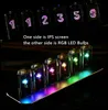 Vintage digitální budík, LED Nixie hodiny, RGB stolní Náhled obrázku produktu 2