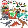 Dinosaurier-Figurenset in einem Behälter - 55 Stück Produktbild-Vorschau 3