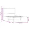 Metallbett ohne Matratze Räuchereiche 107x203 cm Produktbild-Vorschau 9