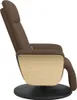 vidaXL Massagesessel mit Fußteil Braun Stoff Produktbild-Vorschau 4
