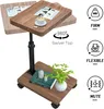 Beistelltisch mit Rollen, Beistelltisch C Form, 360° Produktbild-Vorschau 4