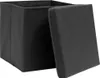 vidaXL Scatole con coperchio 4 pezzi nero 32x32x32 cm Anteprima dell’immagine prodotto 3