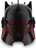 A close-up, front-facing view of a black and red Star Wars helmet against a white background. Anteprima dell’immagine prodotto