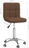 vidaXL Kancelárska stolička Swivel Brown Fabric Náhľad obrázku produktu 8