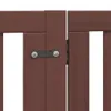 Design 8-tlg. Hundetor mit Tür Faltbar Braun 640 cm Produktbild-Vorschau 7