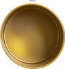 A top-down view of a round, gold-colored object, likely a baking pan or a decorative tray, against a white background. Anteprima dell’immagine prodotto
