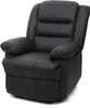 A black recliner chair is shown against a white background. Podgląd zdjęcia produktu
