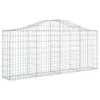 vidaXL Gabbione ad arco alto 200x30x80/100 cm Ferro zincato Anteprima dell’immagine prodotto 1