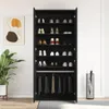 vidaXL Schuhschrank mit Regal Schwarz Eichen-Optik 80 x 39 Produktbild-Vorschau 4