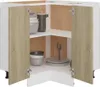 vidaXL Rohová skříňka Sonoma dub 75,5x75,5x80,5 cm materiál Náhled obrázku produktu 13
