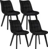 EUGAD 4er Set Esszimmerstühle mit Rückenlehne, Schwarz Produktbild-Vorschau 1