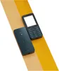 Two Nokia phones are displayed diagonally on a background of white and yellow stripes. Produktbild-Vorschau