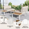Merax zahradní lounge set z akáciového dřeva, 3dílný Náhled obrázku produktu 4