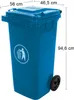 nabbi Mulltonne Aschenbecher 120 L - blau Produktbild-Vorschau 2
