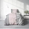 4 teilig Bettwäsche 135x200 cm rosa grau gestreift Produktbild-Vorschau 2