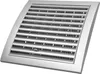 A silver ventilation grille with horizontal slats and a small lever in the middle. Náhled obrázku produktu
