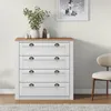 Kommode BOLTON aus Massivholz in weiß/braun, Sideboard mit Produktbild-Vorschau 2