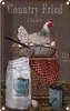 vianmo Blechschild 18x12 cm Huhn country Fried Chicken Produktbild-Vorschau 1