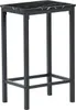 A single bar stool with a dark marble-patterned top and black metal legs is shown against a white background. Náhled obrázku produktu