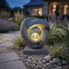 Solarleuchte Skulptur Granit-Optik moderne Solarlampe Produktbild-Vorschau 5
