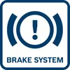 A warning symbol for a brake system with text below. Anteprima dell’immagine prodotto