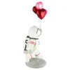 Gilde Figur, Astronaut, Herz, "Michael", Kunstharz, weiß, Produktbild-Vorschau 3