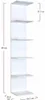 Bofigo Wandregal mit 6 Ablagefächern 180 x 35 cm Weiß Produktbild-Vorschau 2