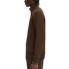 A man wearing a brown half-zip pullover, shown from the side. Produktbild-Vorschau
