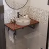 Supporto a parete QLS 30x15 cm per lavabo da appoggio Anteprima dell’immagine prodotto 8