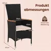 KOMFOTTEU Gartenstühle 2er Set, Balkonstuhl aus Polyrattan, Produktbild-Vorschau 7
