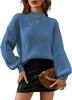 Damen Strickpullover mit langen Ärmeln und Puffärmeln, Produktbild-Vorschau 4