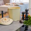 Geruchsdichter und nachhaltiger Biomülleimer von HMF für 6 Liter in Beige Anteprima dell’immagine prodotto